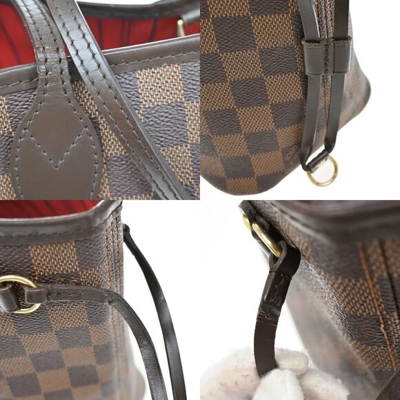 LOUIS VUITTON Neverfull PM Shoulder Tote Bag Damier Leather Brown N51109 14KB393 - Picture 9 of 16